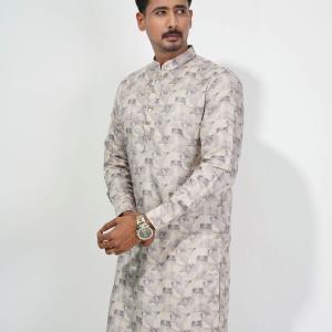Premium Marble Textured Printed Panjabi