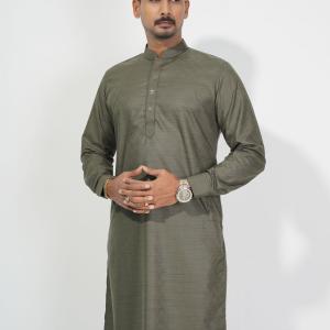 Premium Olive Green Cotton Panjabi