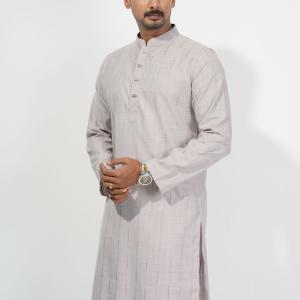 Premium Grey Cotton Panjabi