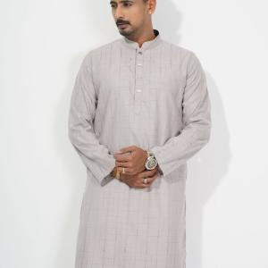 Premium Grey Cotton Panjabi