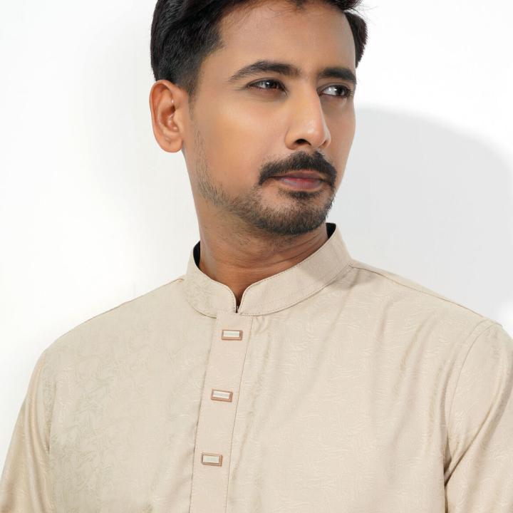 Premium Cream Cotton Panjabi