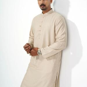 Premium Cream Cotton Panjabi