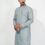 Premium Slate Grey Cotton Panjabi